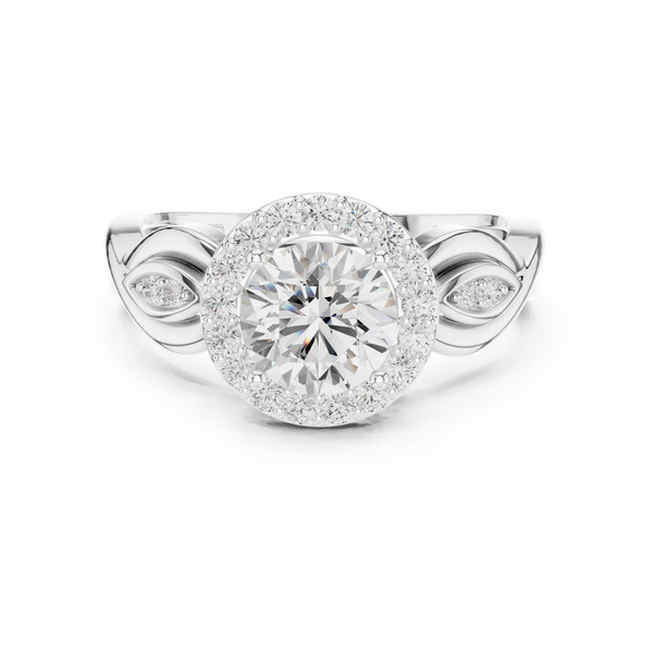 Quartz Blossom Lab Grown Diamond Ring