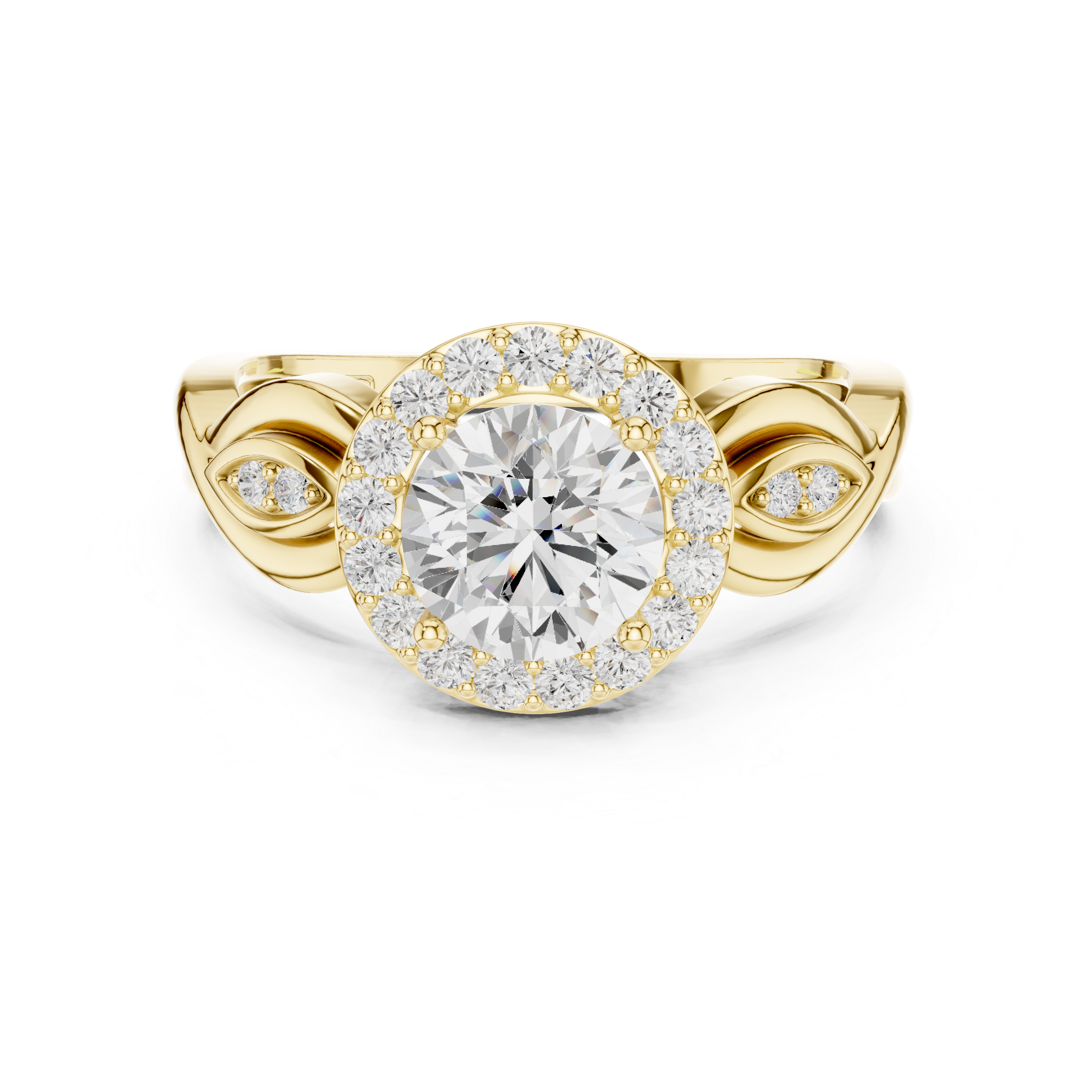 Quartz Blossom Lab Grown Diamond Ring