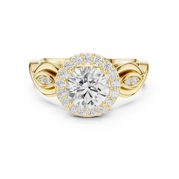 Quartz Blossom Lab Grown Diamond Ring