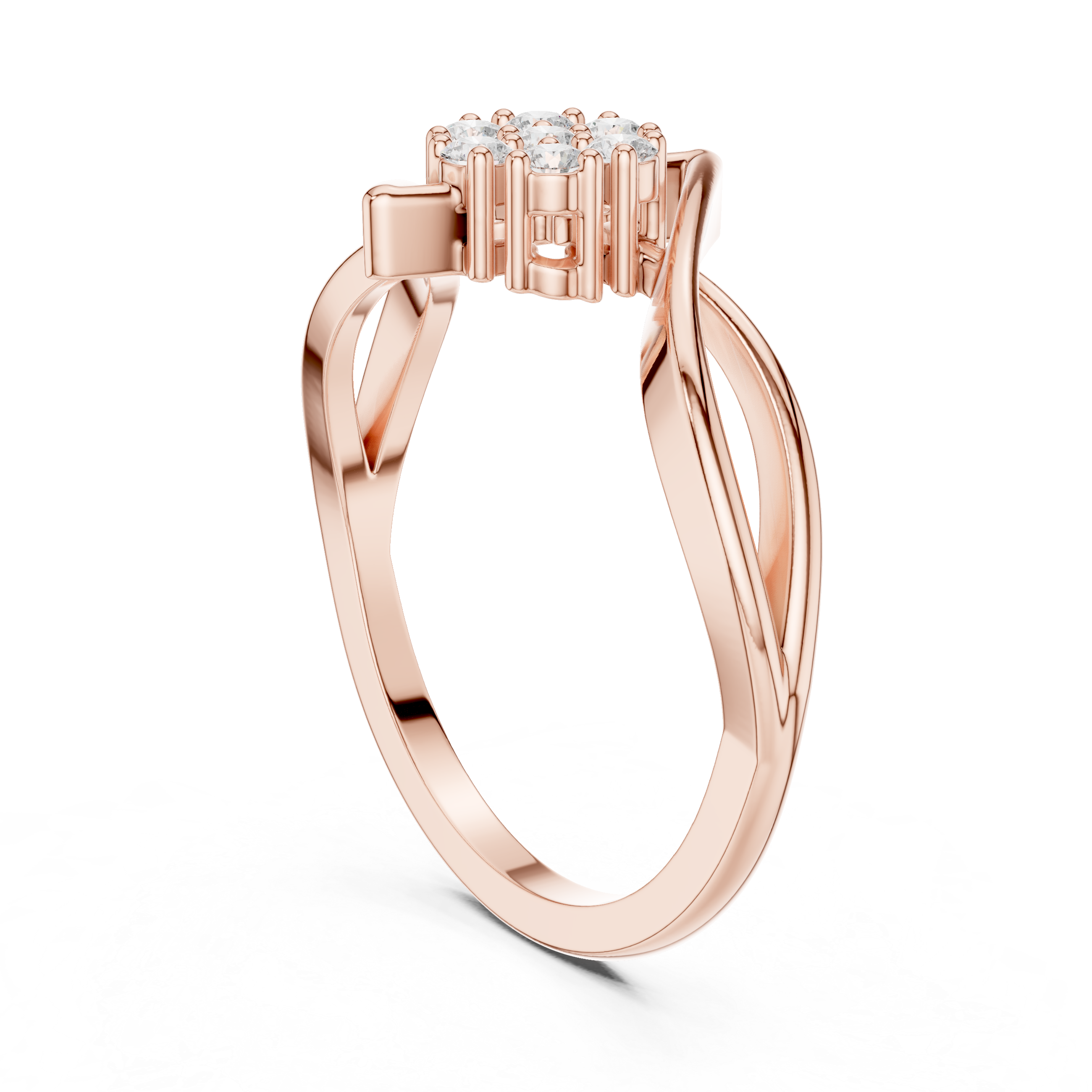 Dewdrop Charm Lab Grown Diamond Ring