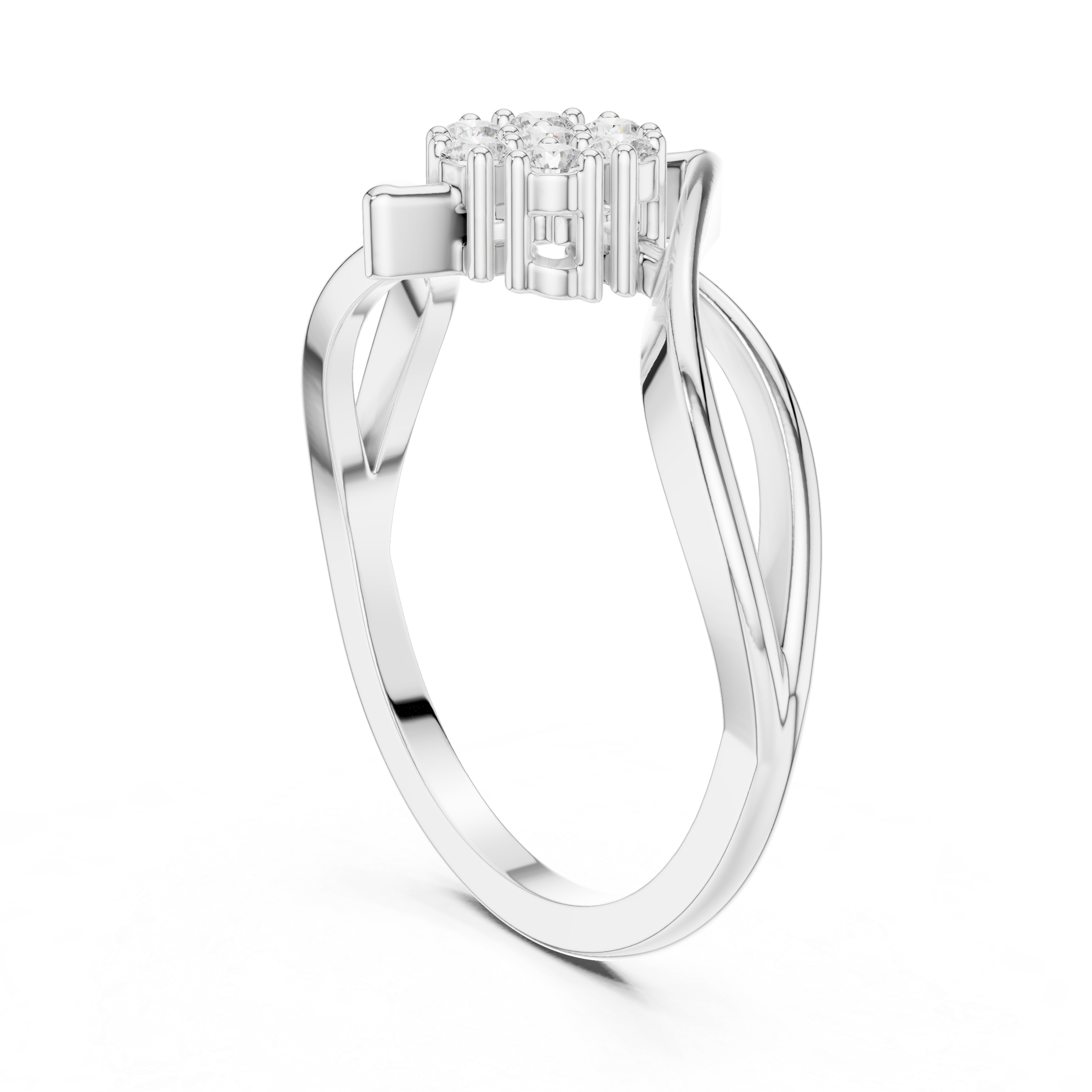Dewdrop Charm Lab Grown Diamond Ring