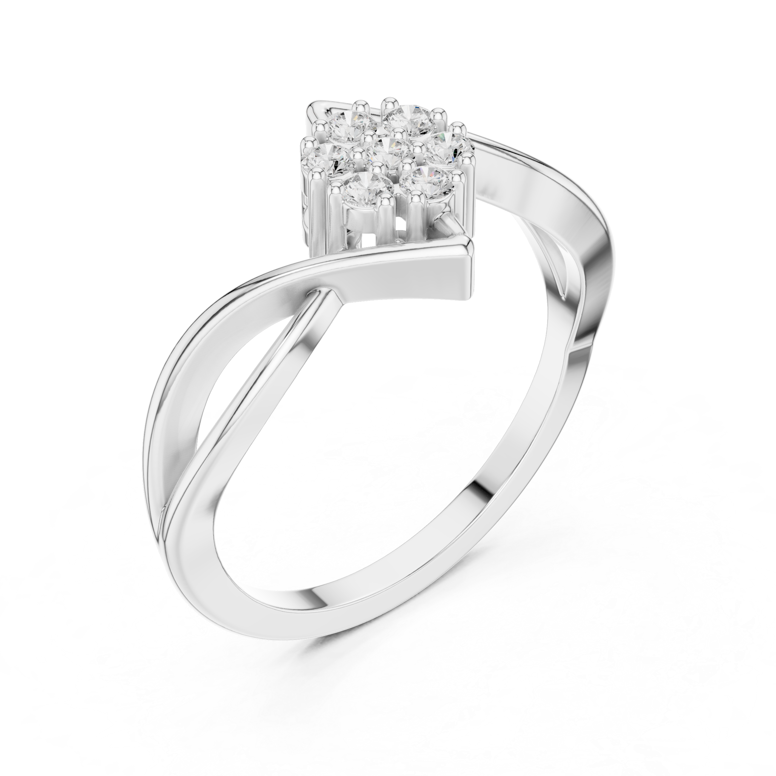 Dewdrop Charm Lab Grown Diamond Ring