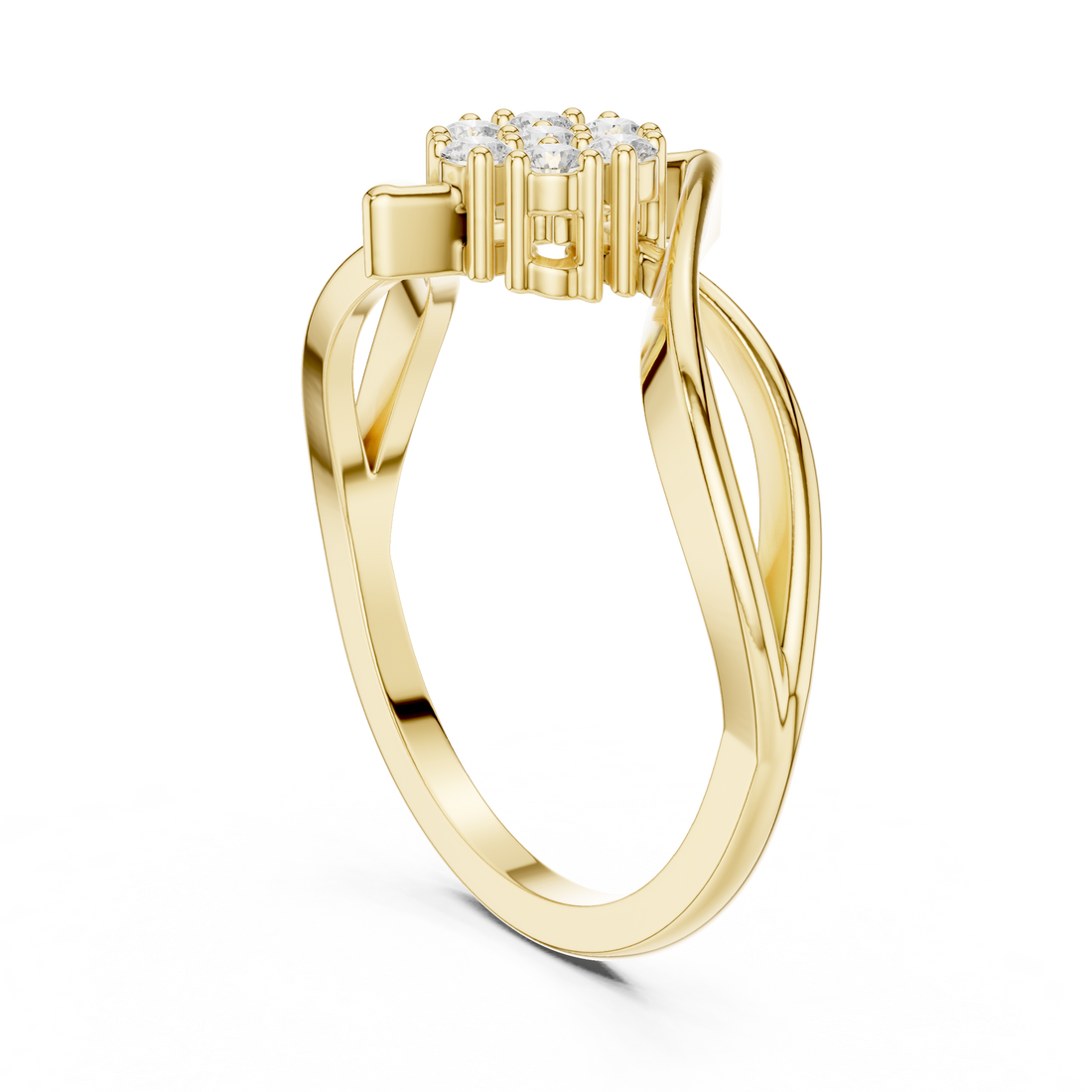 Dewdrop Charm Lab Grown Diamond Ring