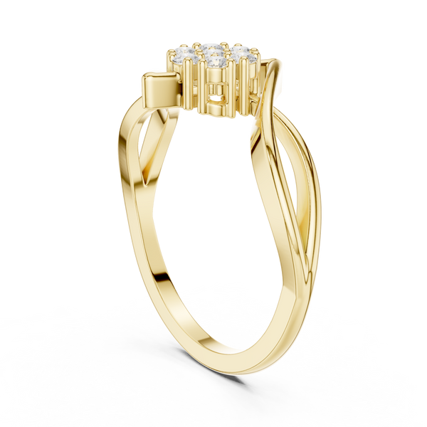 Dewdrop Charm Lab Grown Diamond Ring