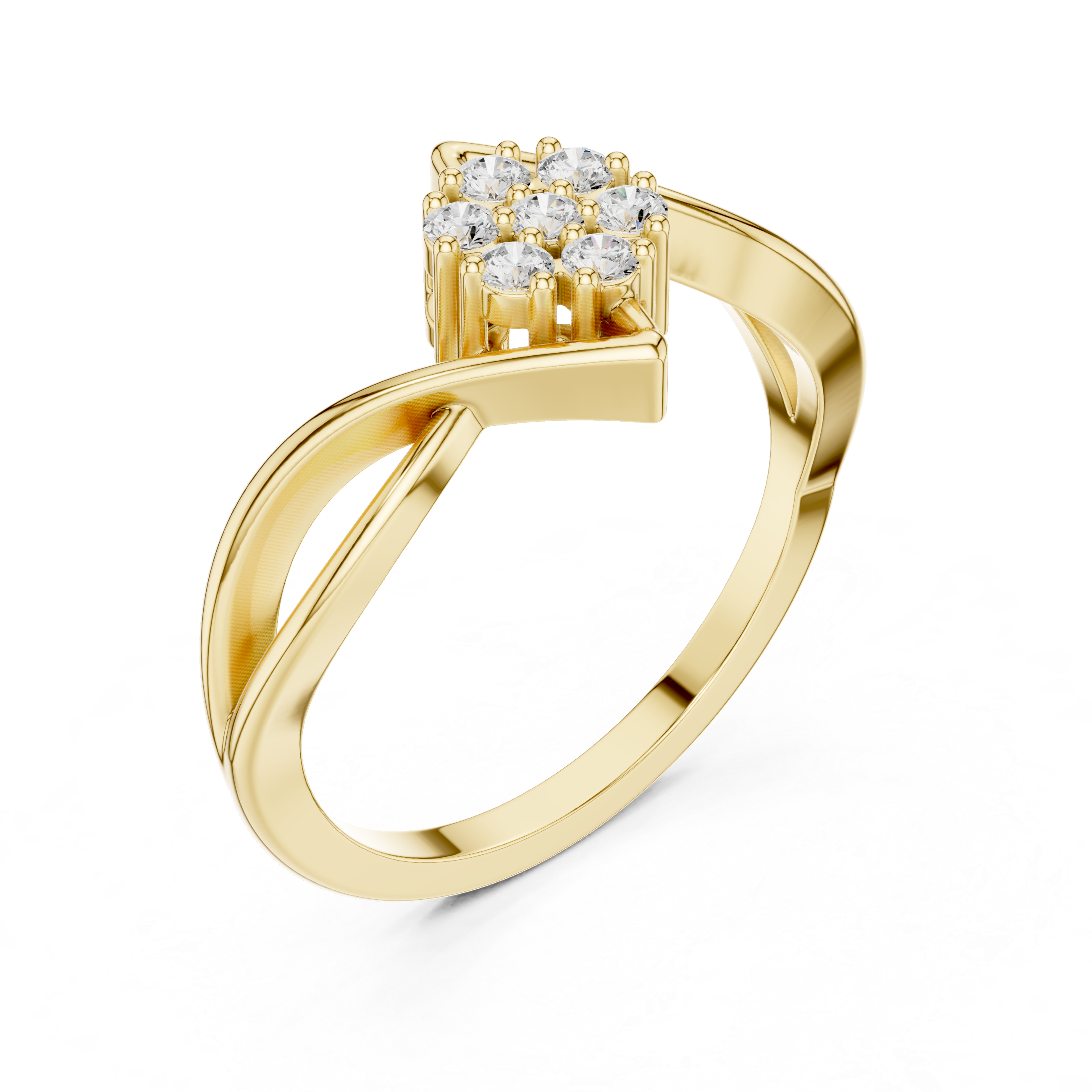 Dewdrop Charm Lab Grown Diamond Ring