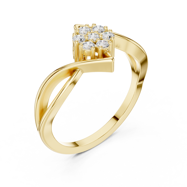 Dewdrop Charm Lab Grown Diamond Ring