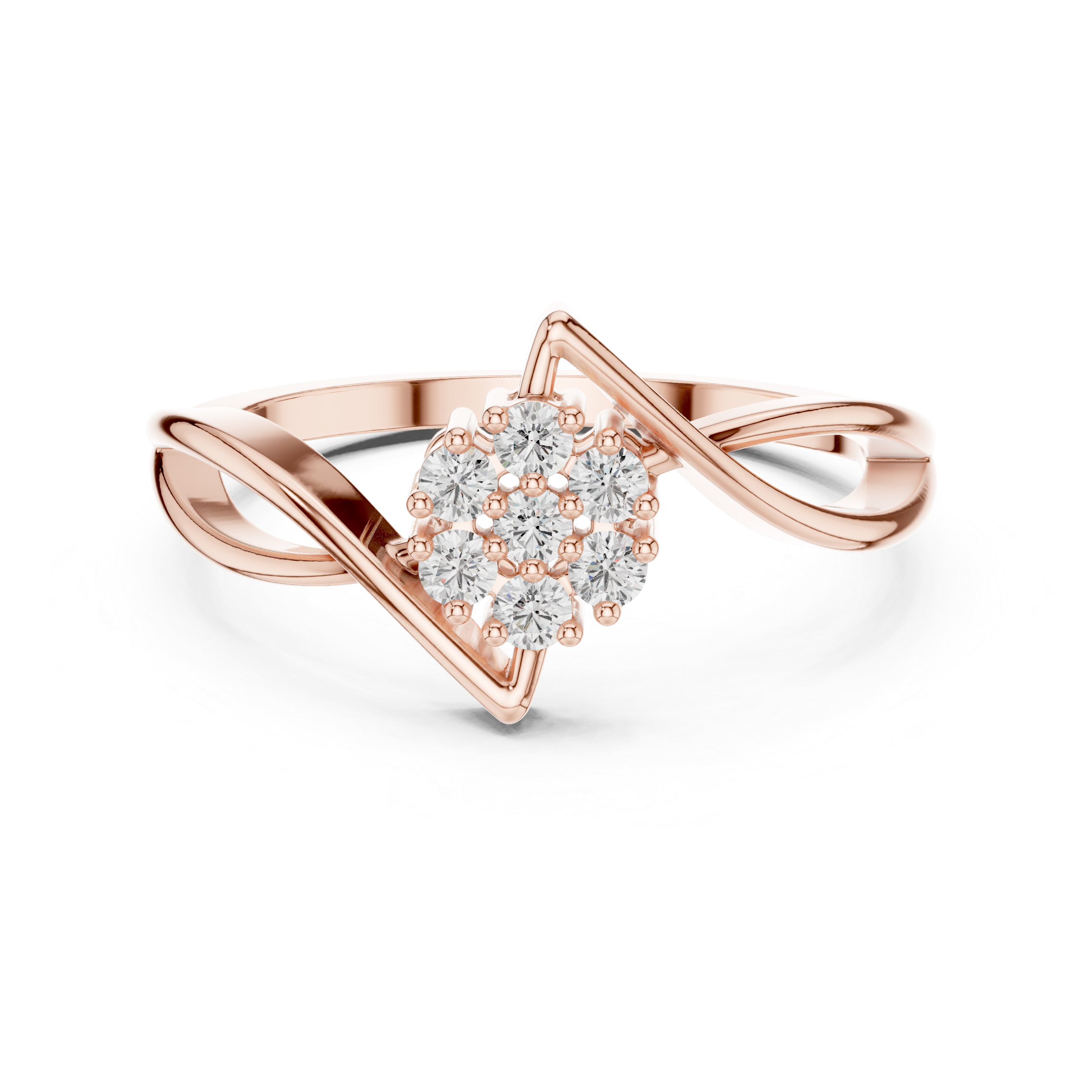 Dewdrop Charm Lab Grown Diamond Ring