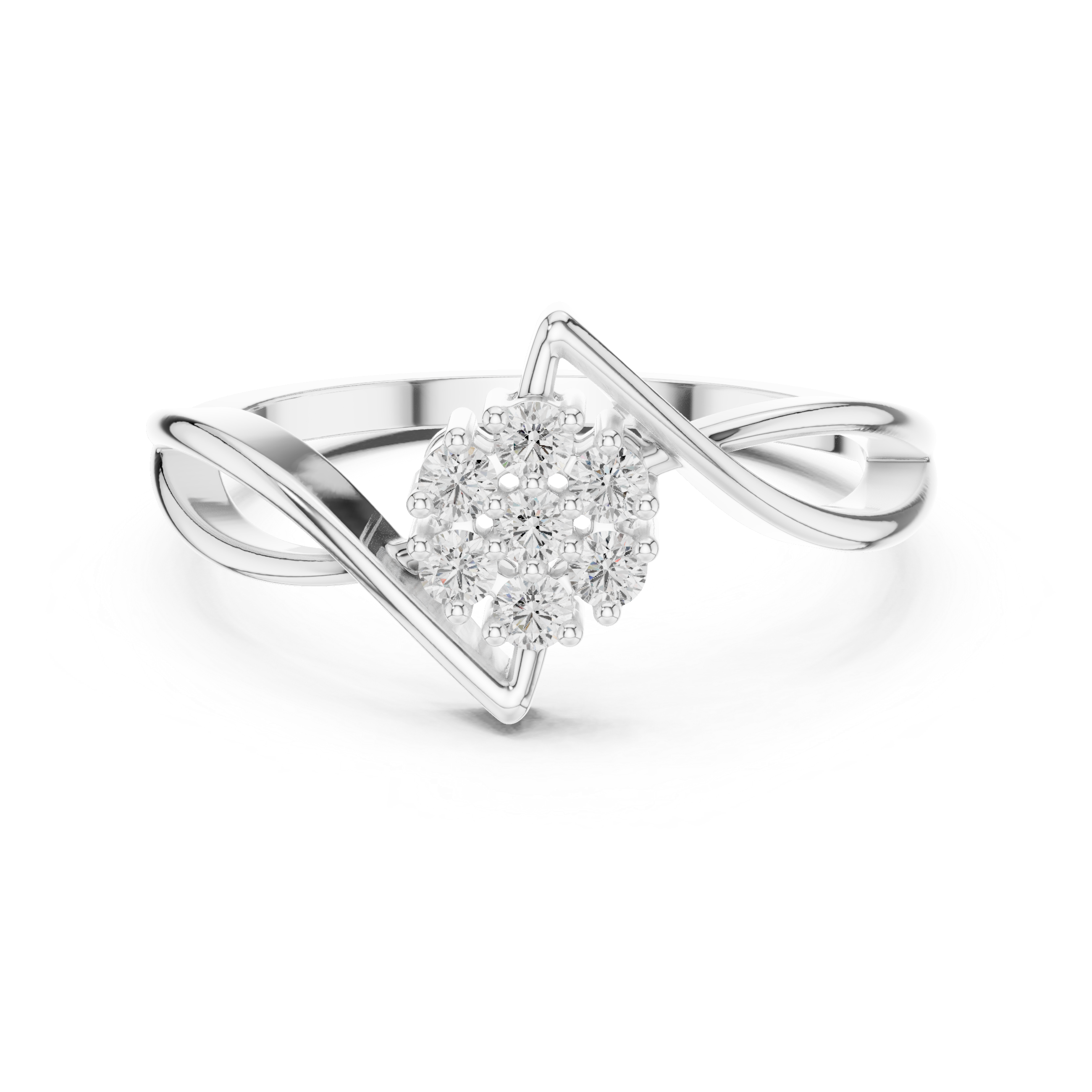 Dewdrop Charm Lab Grown Diamond Ring