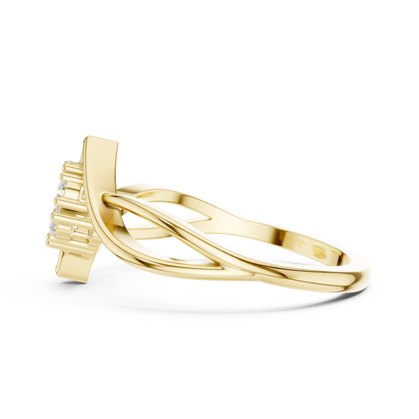 Dewdrop Charm Lab Grown Diamond Ring