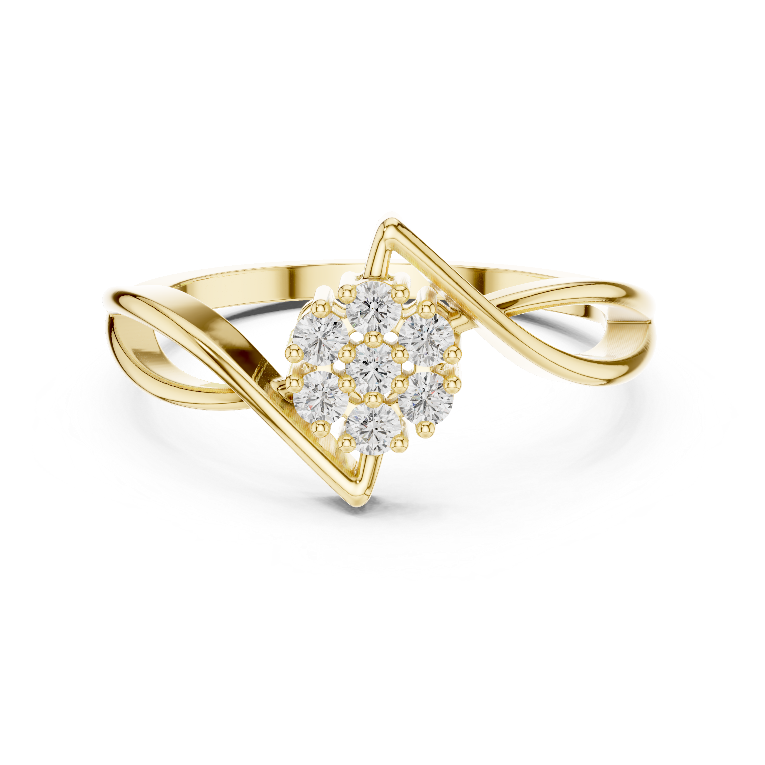 Dewdrop Charm Lab Grown Diamond Ring