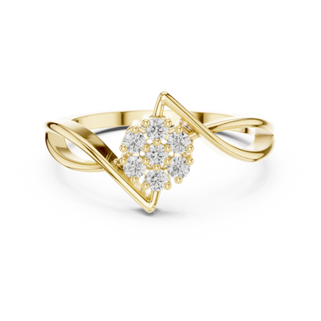 Dewdrop Charm Lab Grown Diamond Ring