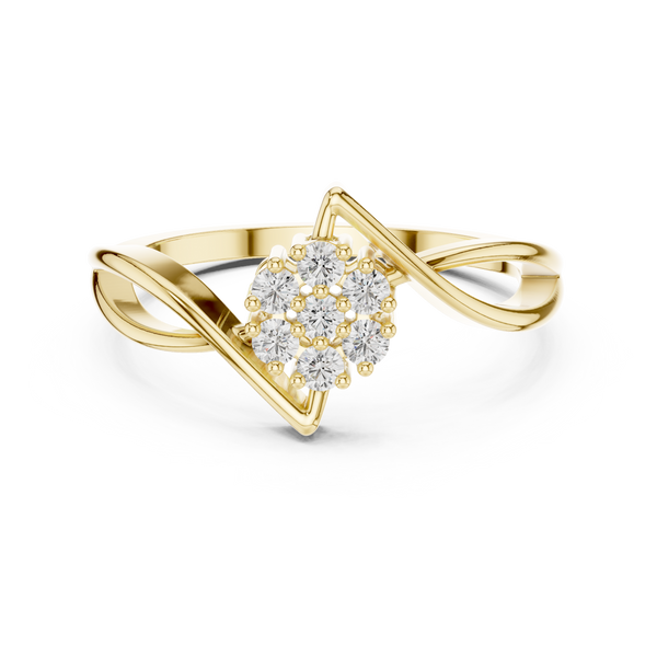 Dewdrop Charm Lab Grown Diamond Ring