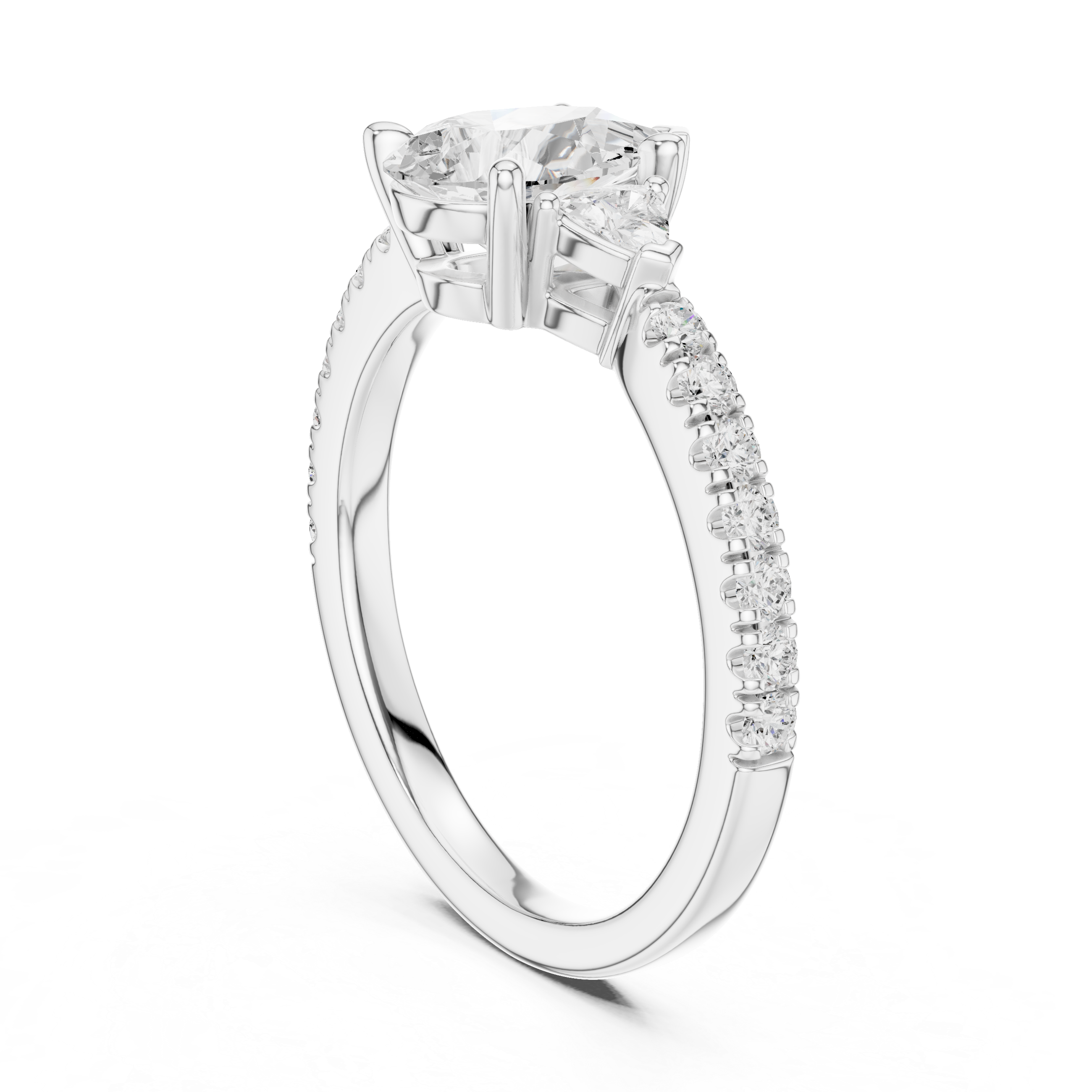 Silver Charm Lab Grown Diamond Ring