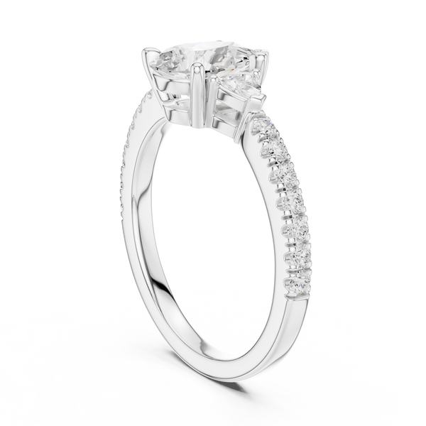 Silver Charm Lab Grown Diamond Ring