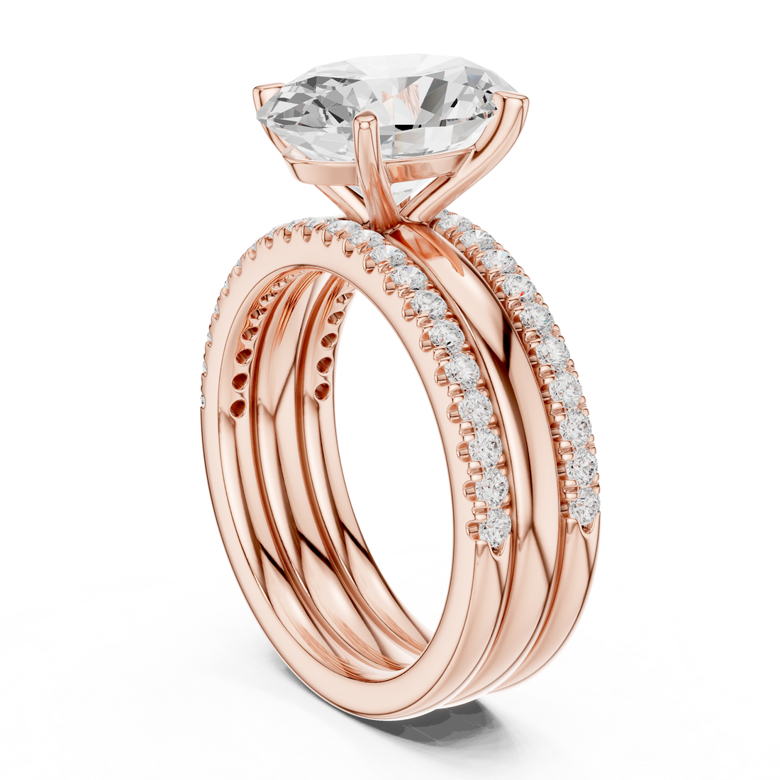 Golden Petal Lab Grown Diamond Ring
