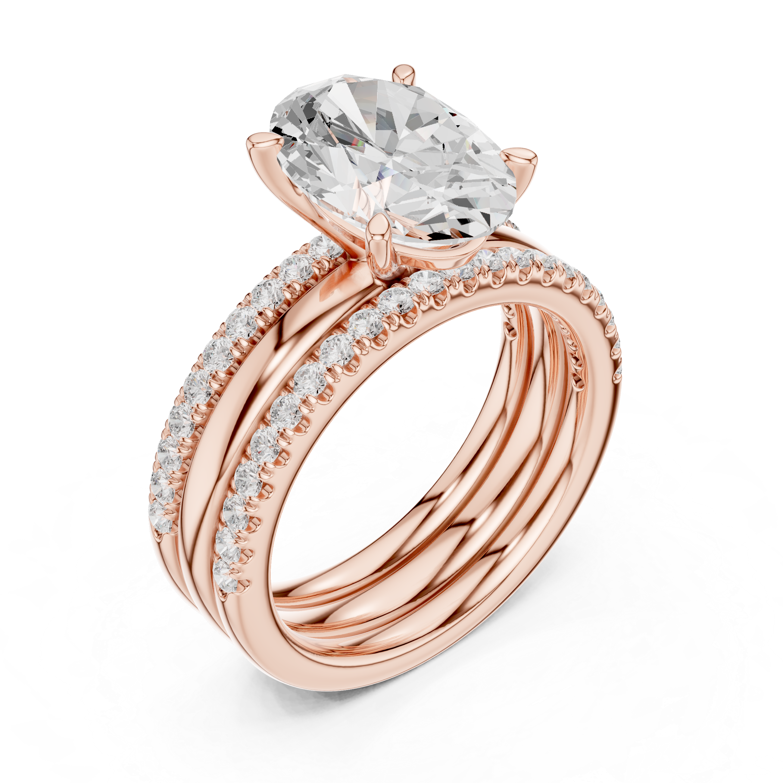 Golden Petal Lab Grown Diamond Ring
