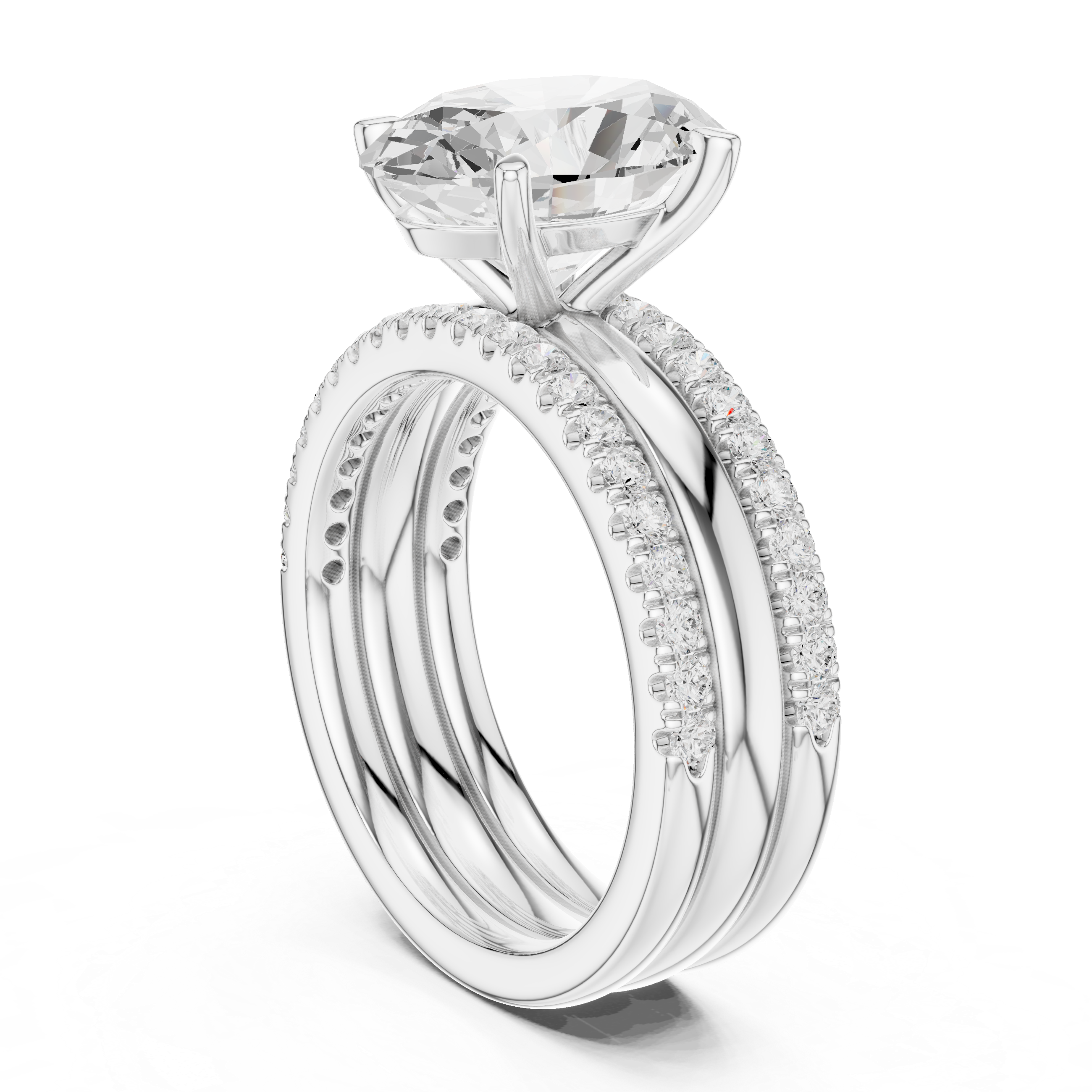 Golden Petal Lab Grown Diamond Ring