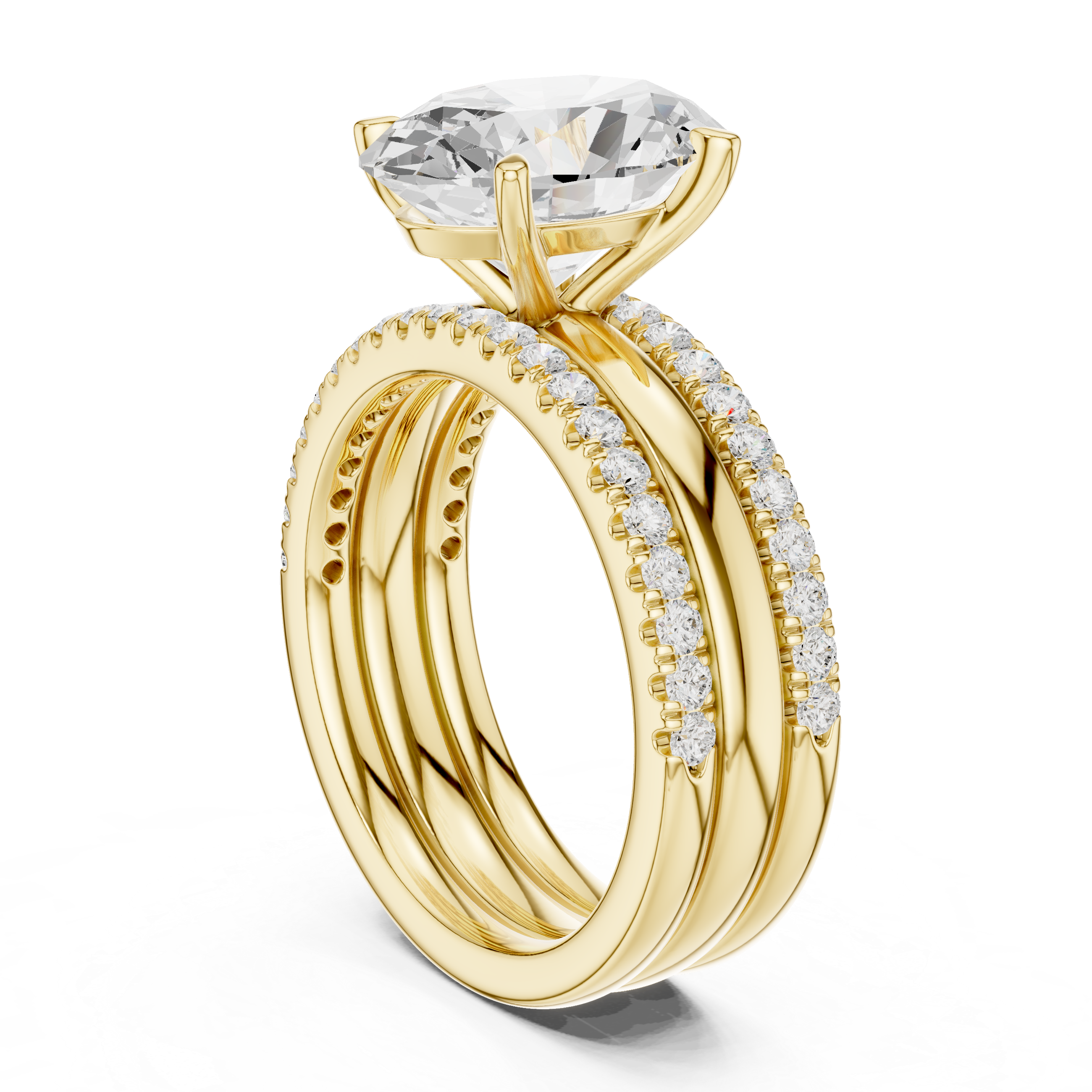 Golden Petal Lab Grown Diamond Ring