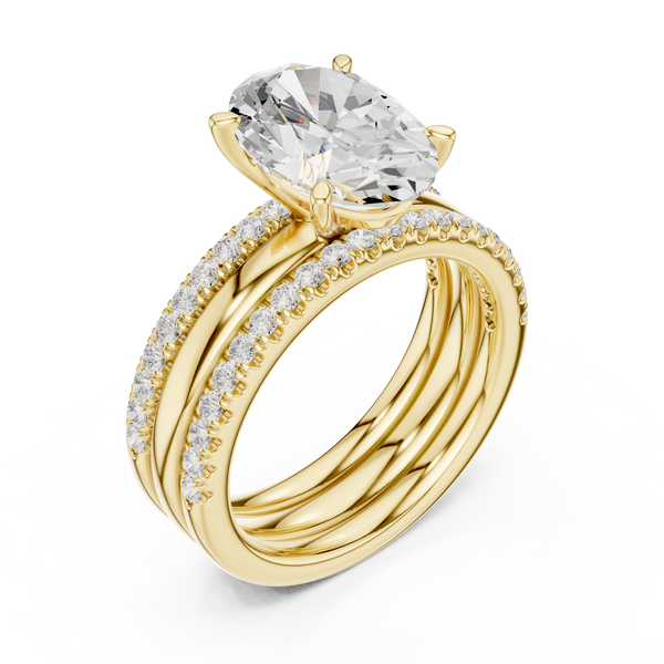 Golden Petal Lab Grown Diamond Ring