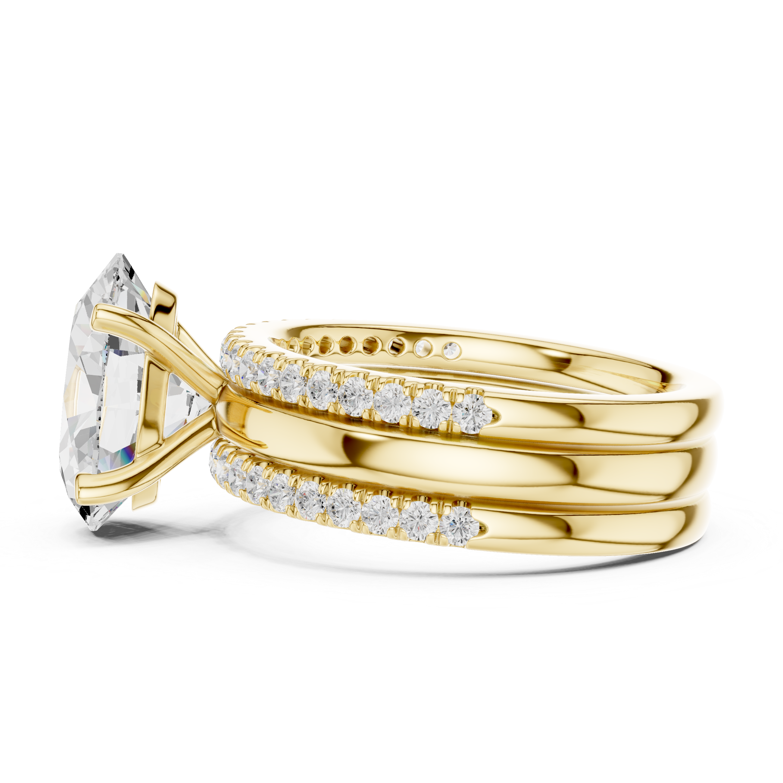 Golden Petal Lab Grown Diamond Ring