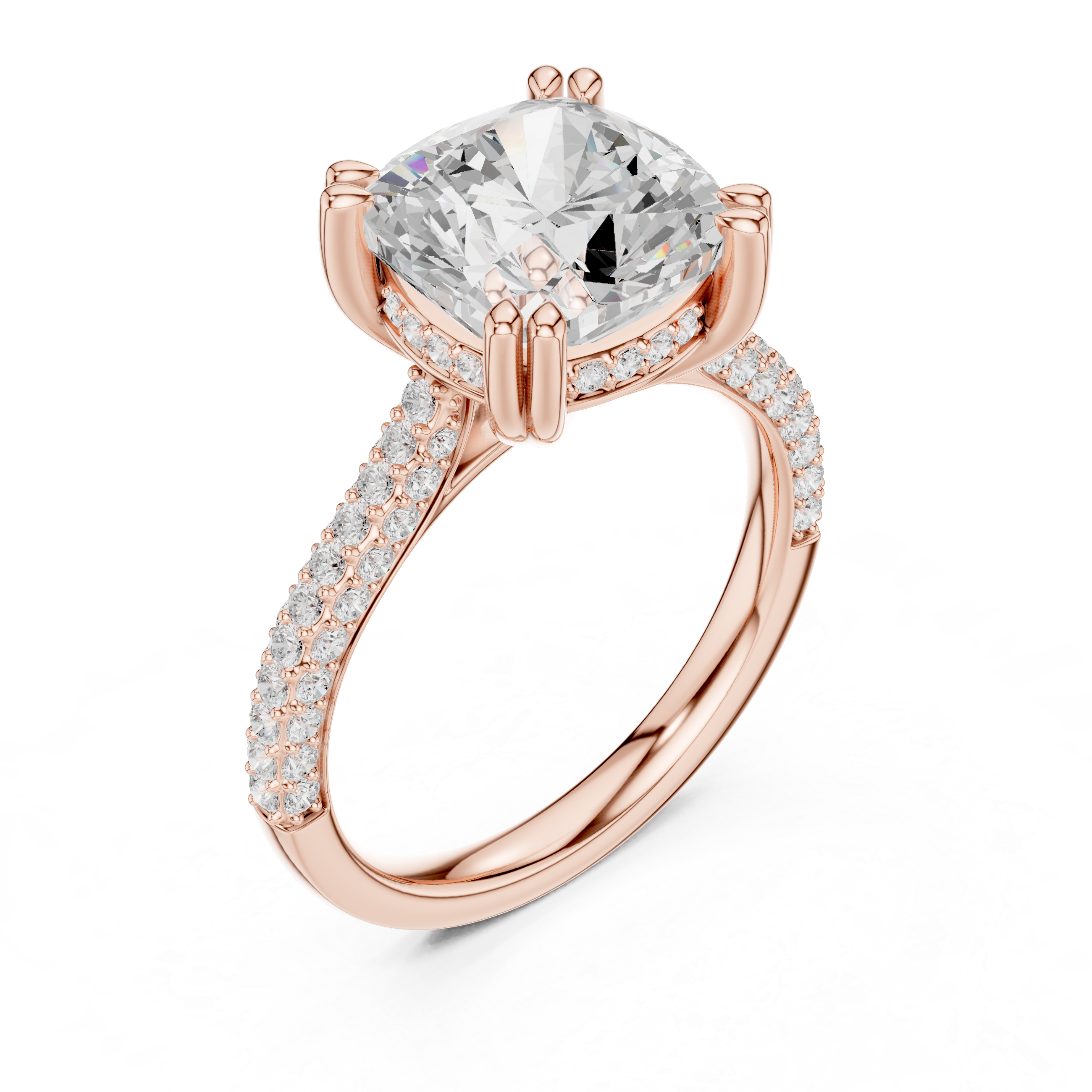Radiant Blossom Lab Grown Diamond Ring