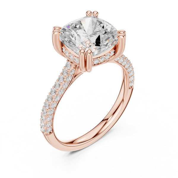 Radiant Blossom Lab Grown Diamond Ring