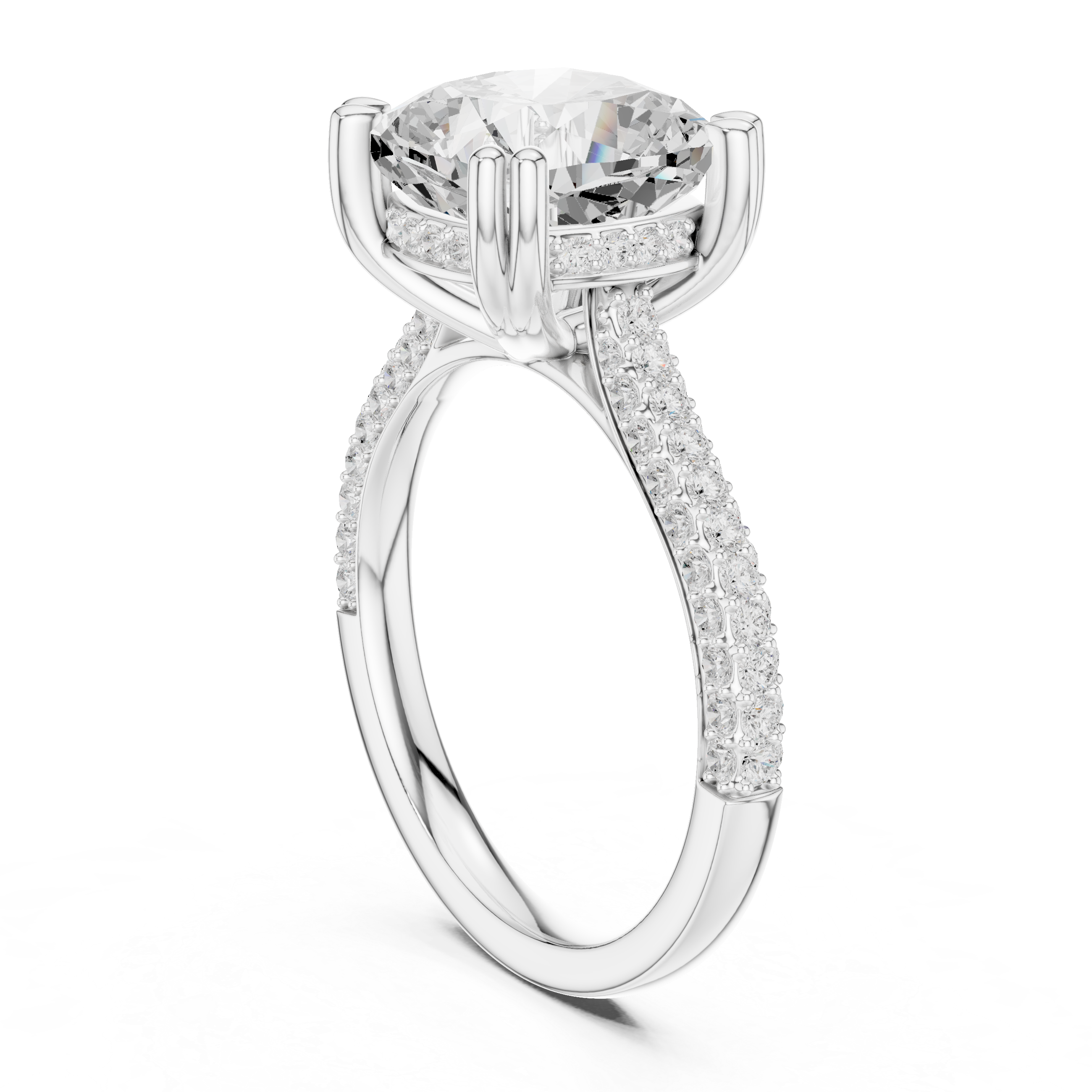 Radiant Blossom Lab Grown Diamond Ring