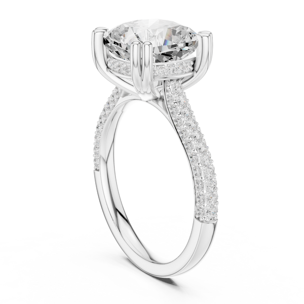Radiant Blossom Lab Grown Diamond Ring