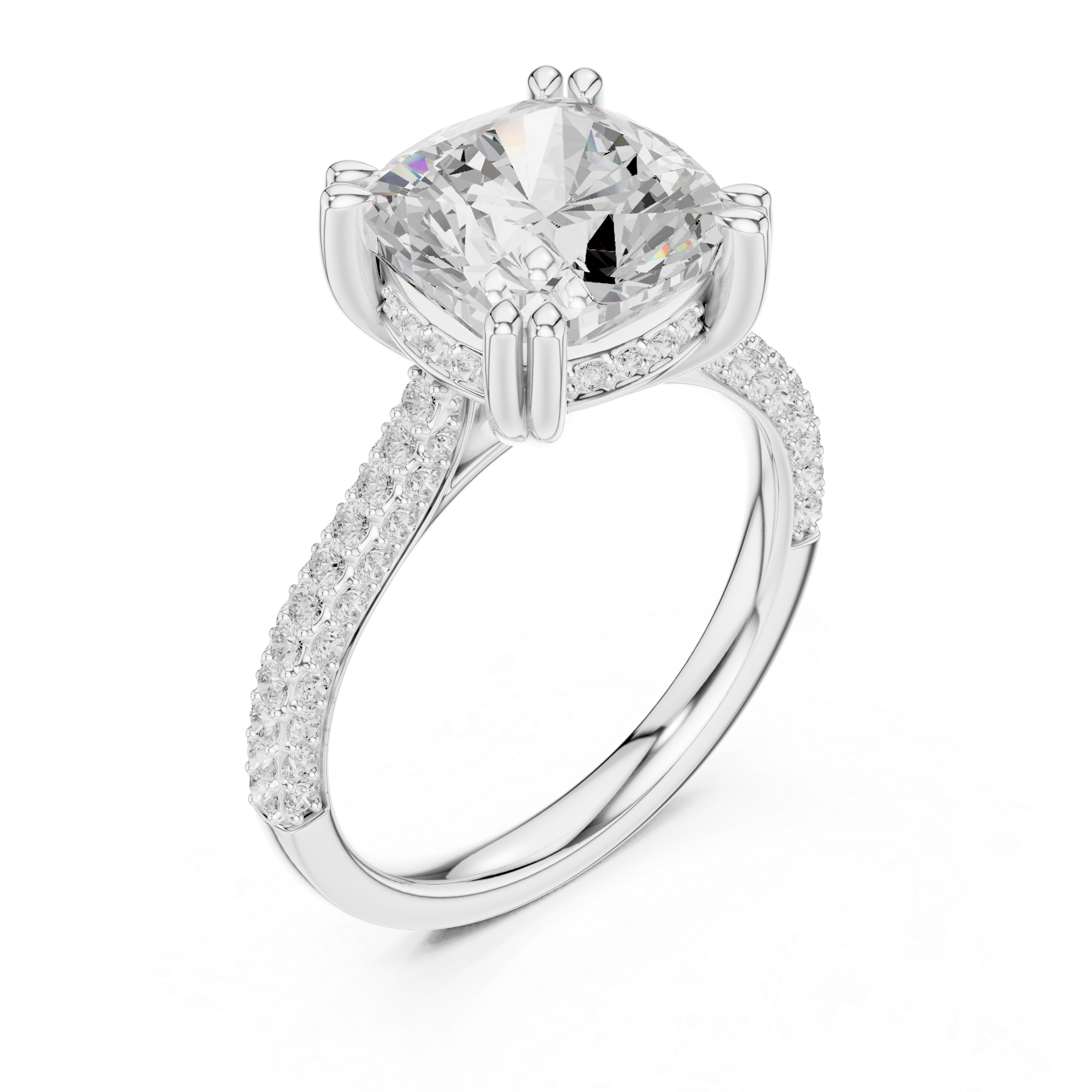 Radiant Blossom Lab Grown Diamond Ring