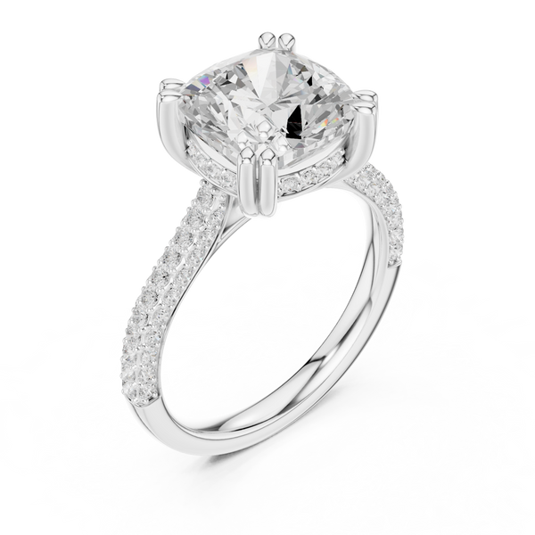 Radiant Blossom Lab Grown Diamond Ring