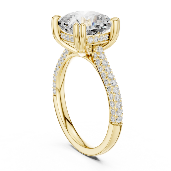 Radiant Blossom Lab Grown Diamond Ring