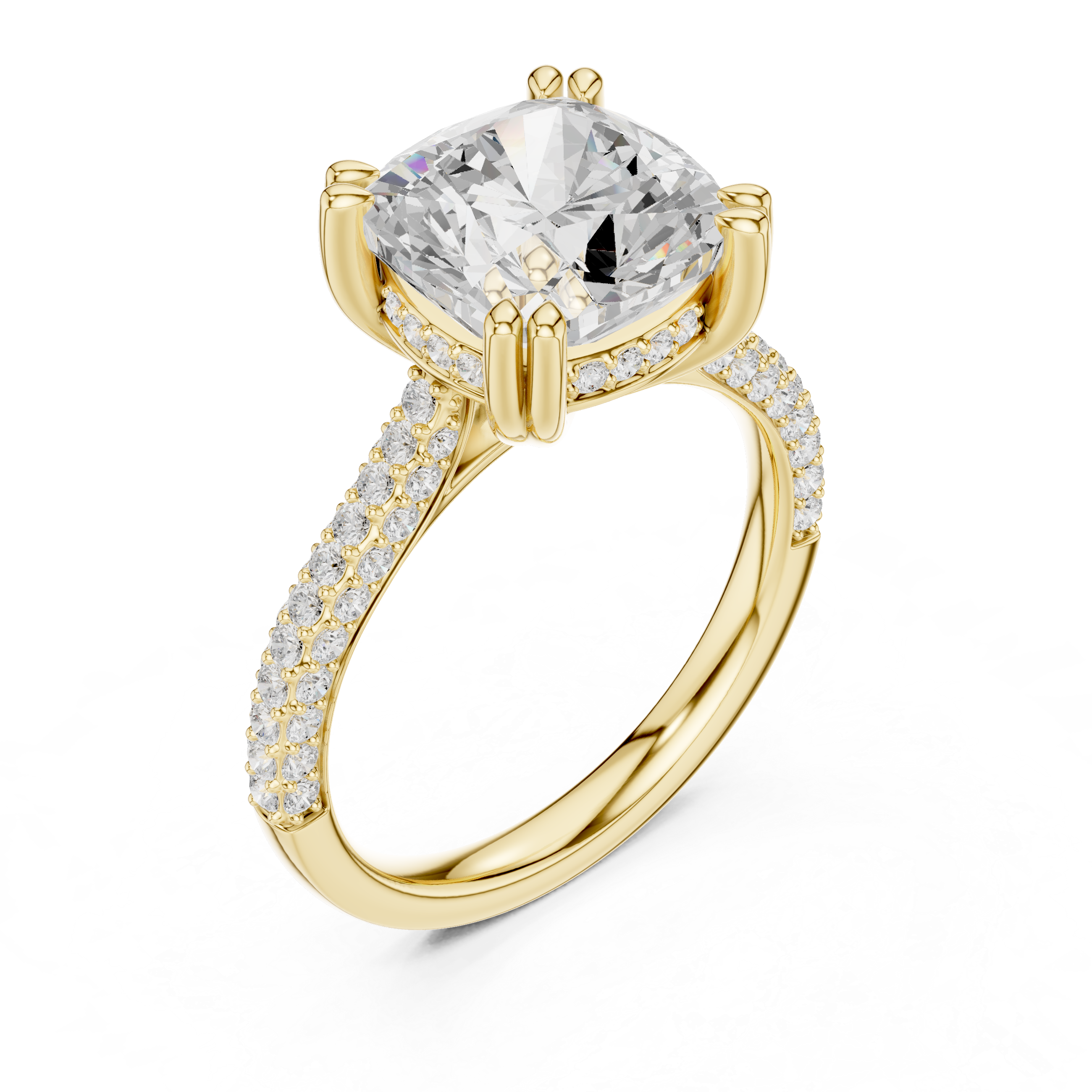Radiant Blossom Lab Grown Diamond Ring