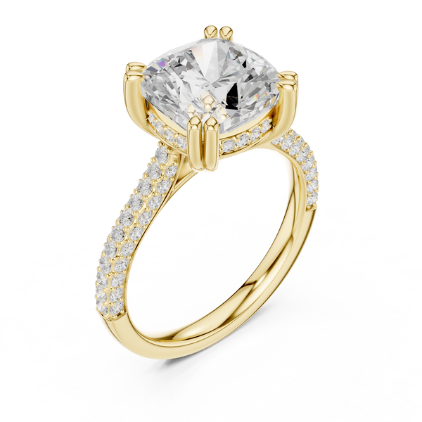 Radiant Blossom Lab Grown Diamond Ring