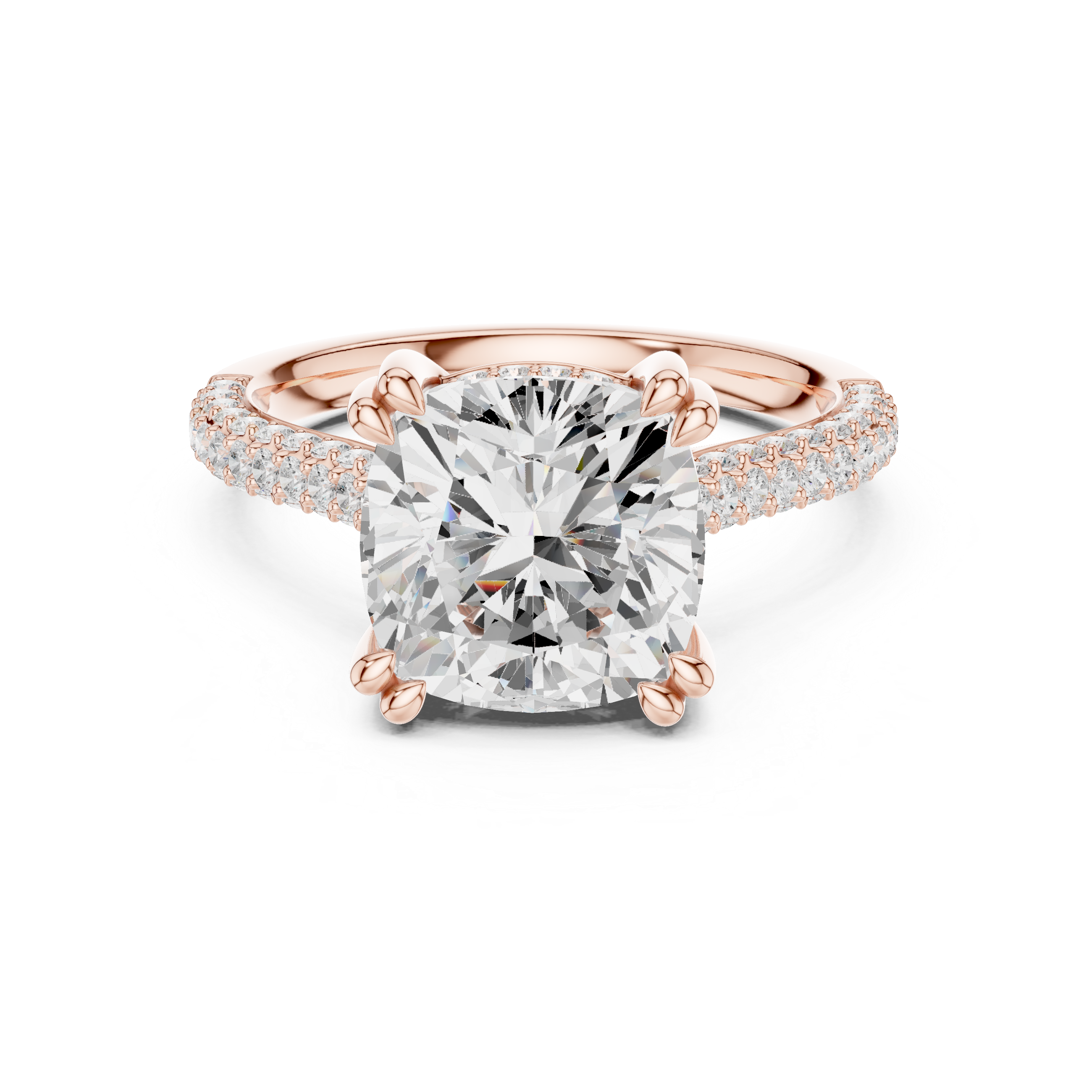 Radiant Blossom Lab Grown Diamond Ring