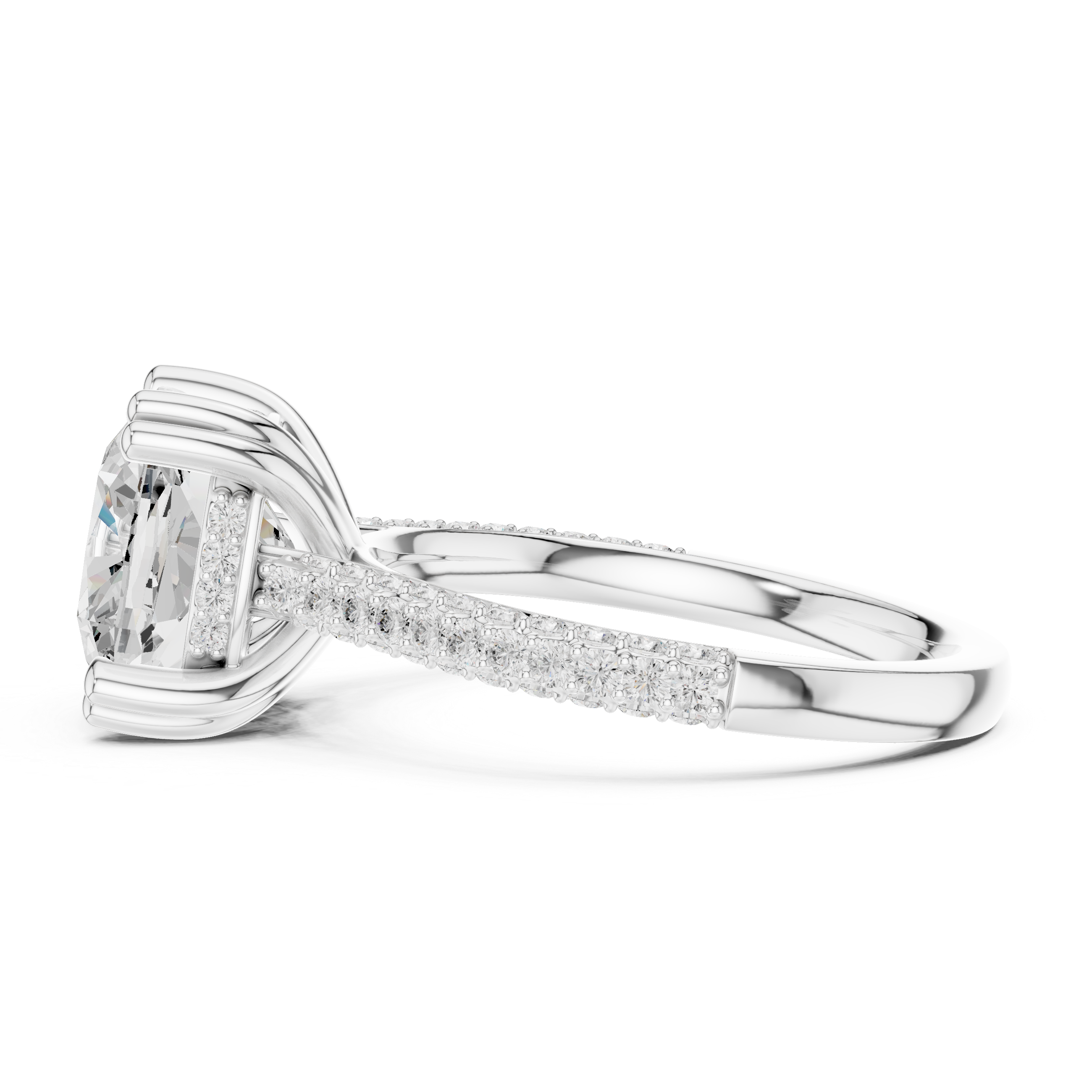 Radiant Blossom Lab Grown Diamond Ring