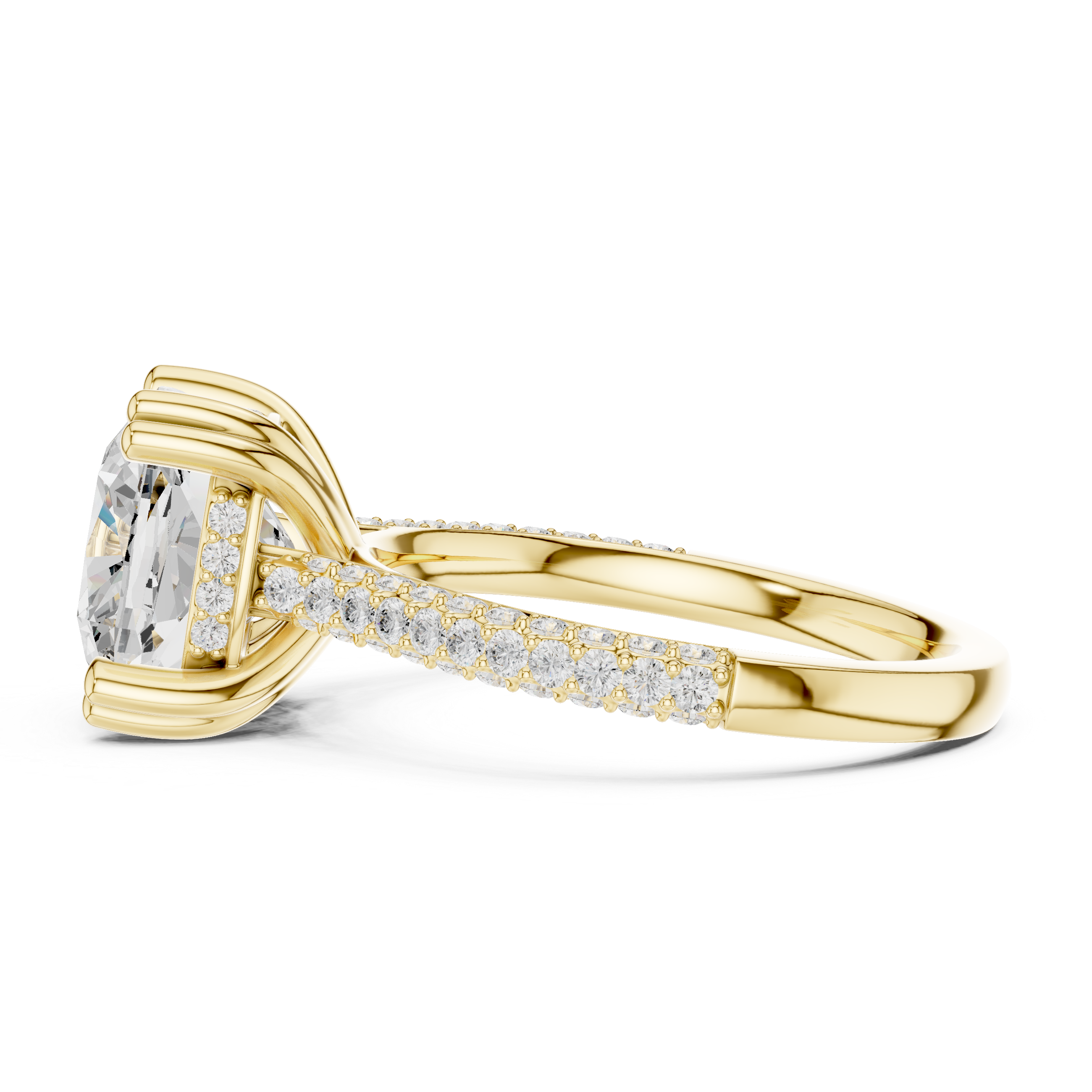 Radiant Blossom Lab Grown Diamond Ring