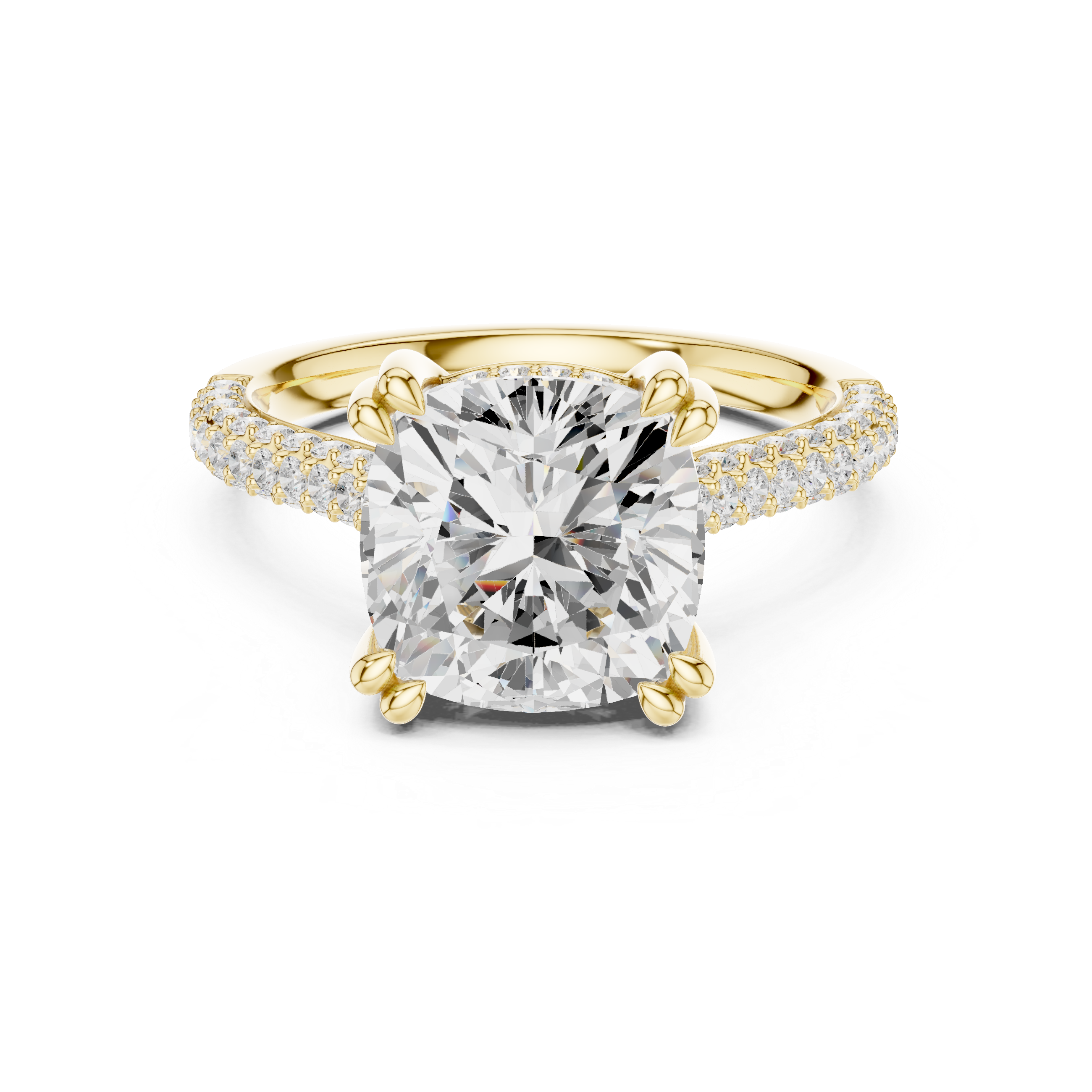 Radiant Blossom Lab Grown Diamond Ring