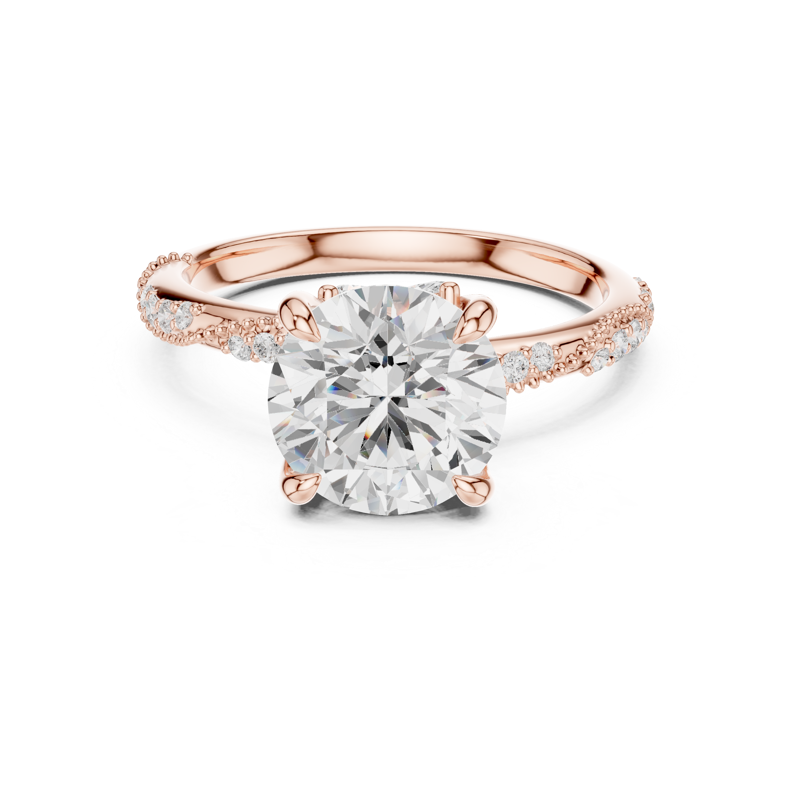 Luminous Marquise Round Diamond Lab Grown Diamond Ring