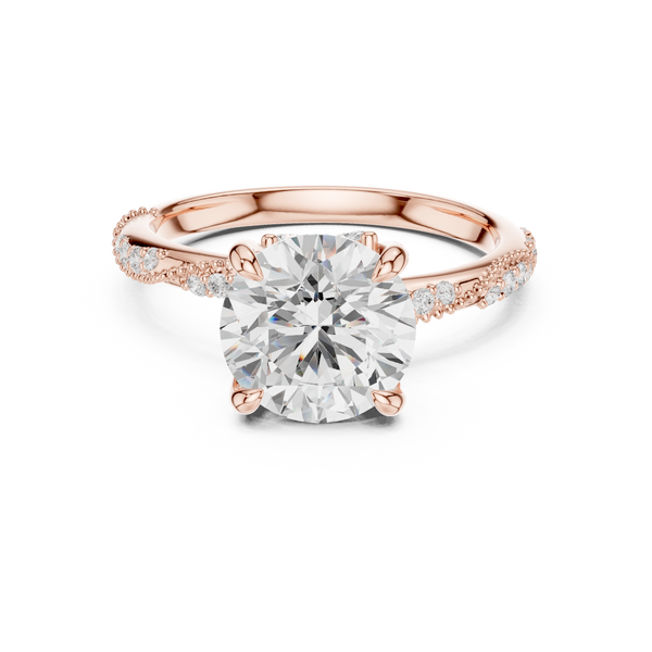 Luminous Marquise Round Diamond Lab Grown Diamond Ring