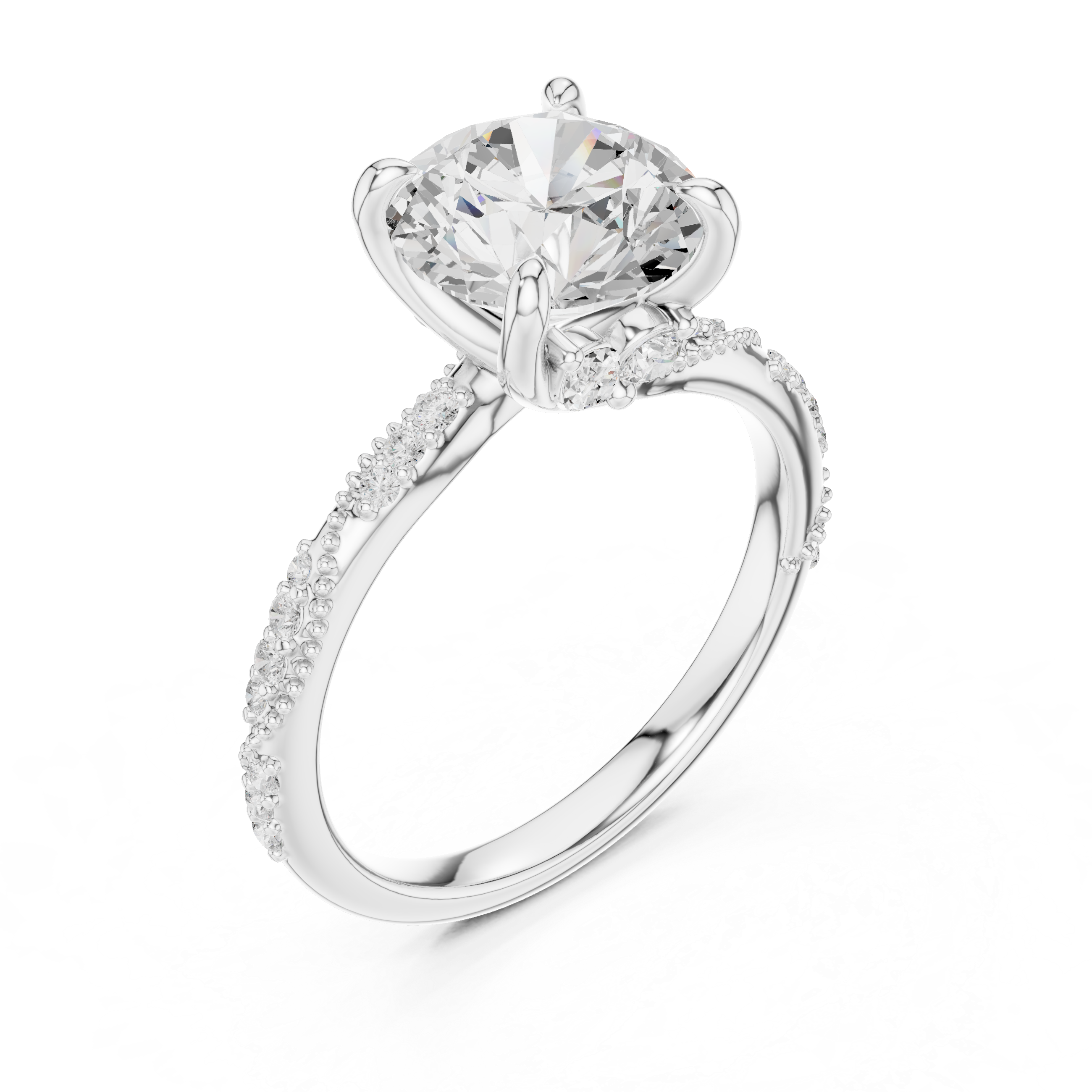Luminous Marquise Round Diamond Lab Grown Diamond Ring