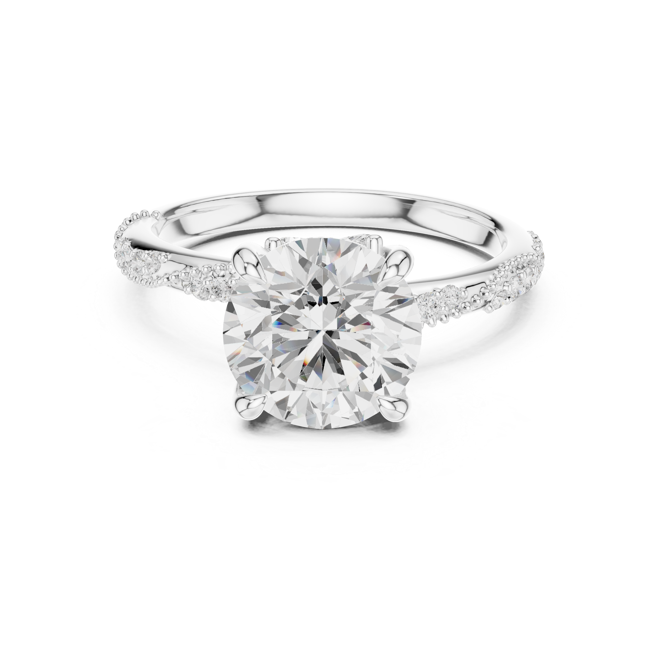 Luminous Marquise Round Diamond Lab Grown Diamond Ring