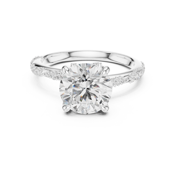 Luminous Marquise Round Diamond Lab Grown Diamond Ring