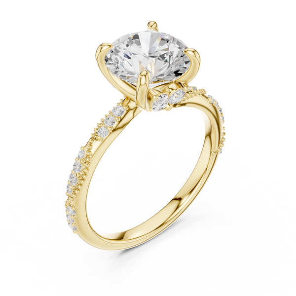 Luminous Marquise Round Diamond Lab Grown Diamond Ring