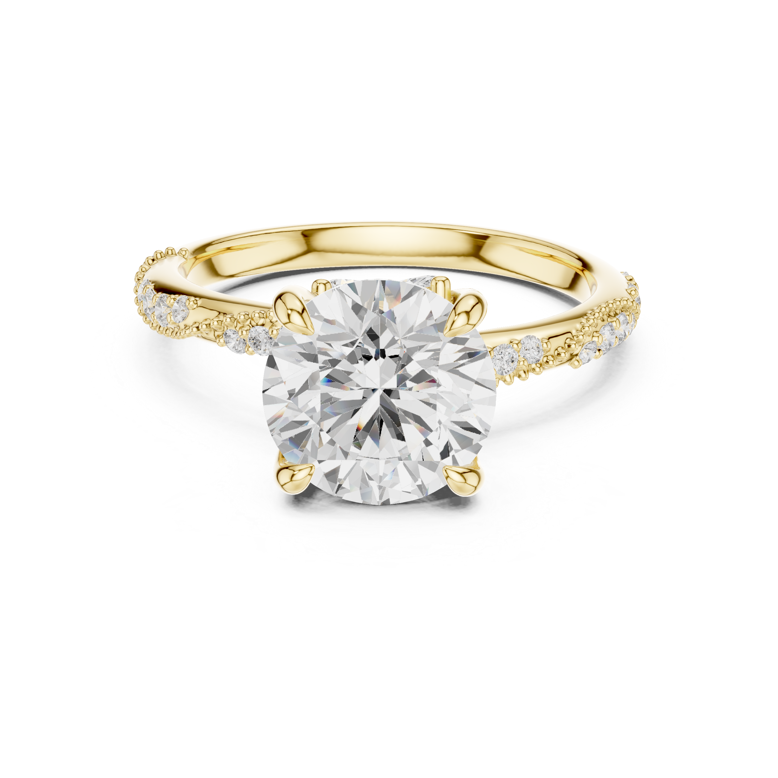 Luminous Marquise Round Diamond Lab Grown Diamond Ring