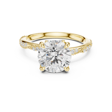 Luminous Marquise Round Diamond Lab Grown Diamond Ring