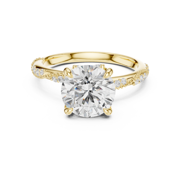 Luminous Marquise Round Diamond Lab Grown Diamond Ring