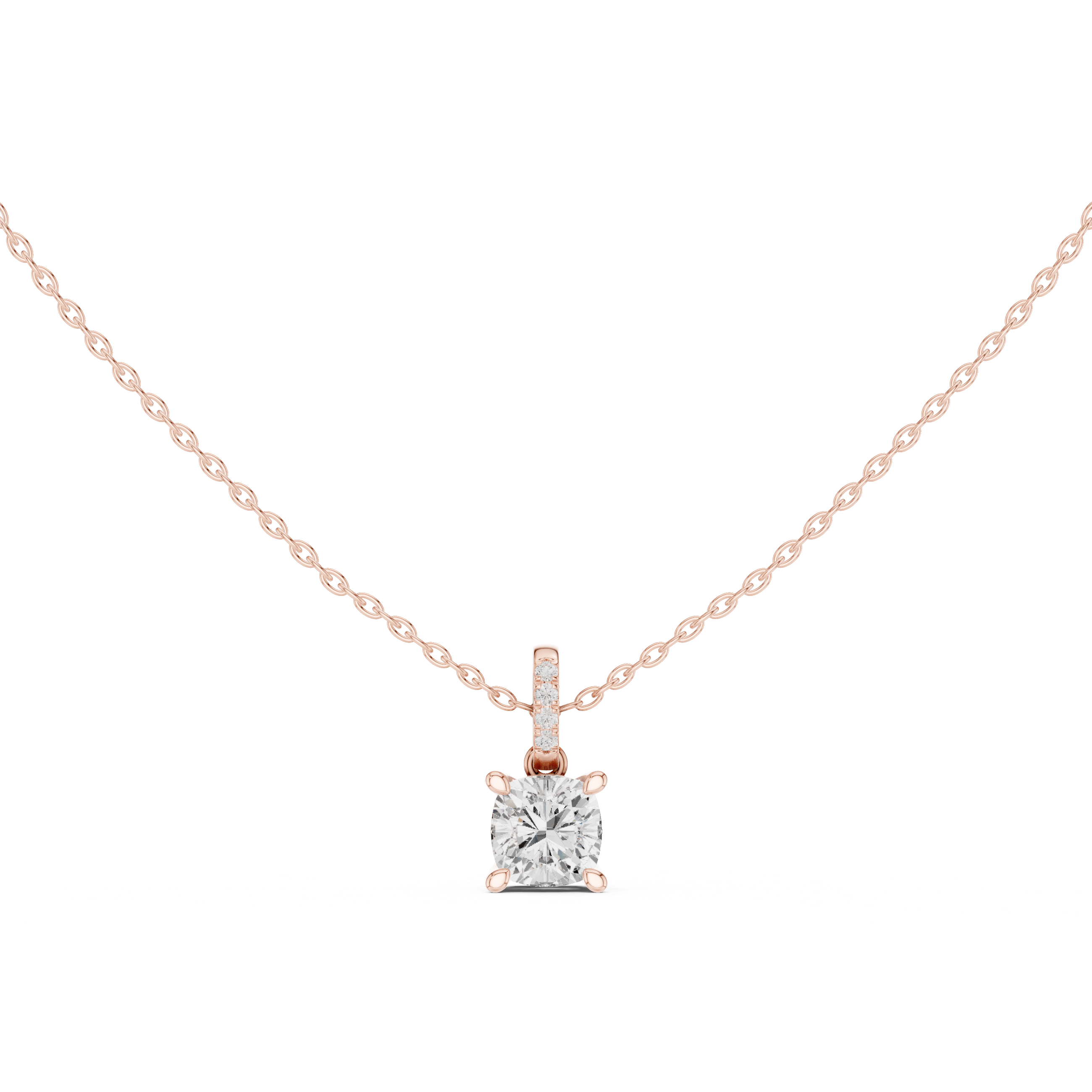 Captivating 1.5 ct Cushion Diamond Lab Grown Diamond Pendant