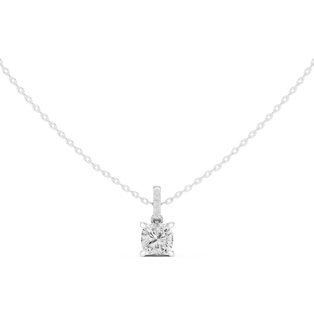 Captivating 1.5 ct Cushion Diamond Lab Grown Diamond Pendant