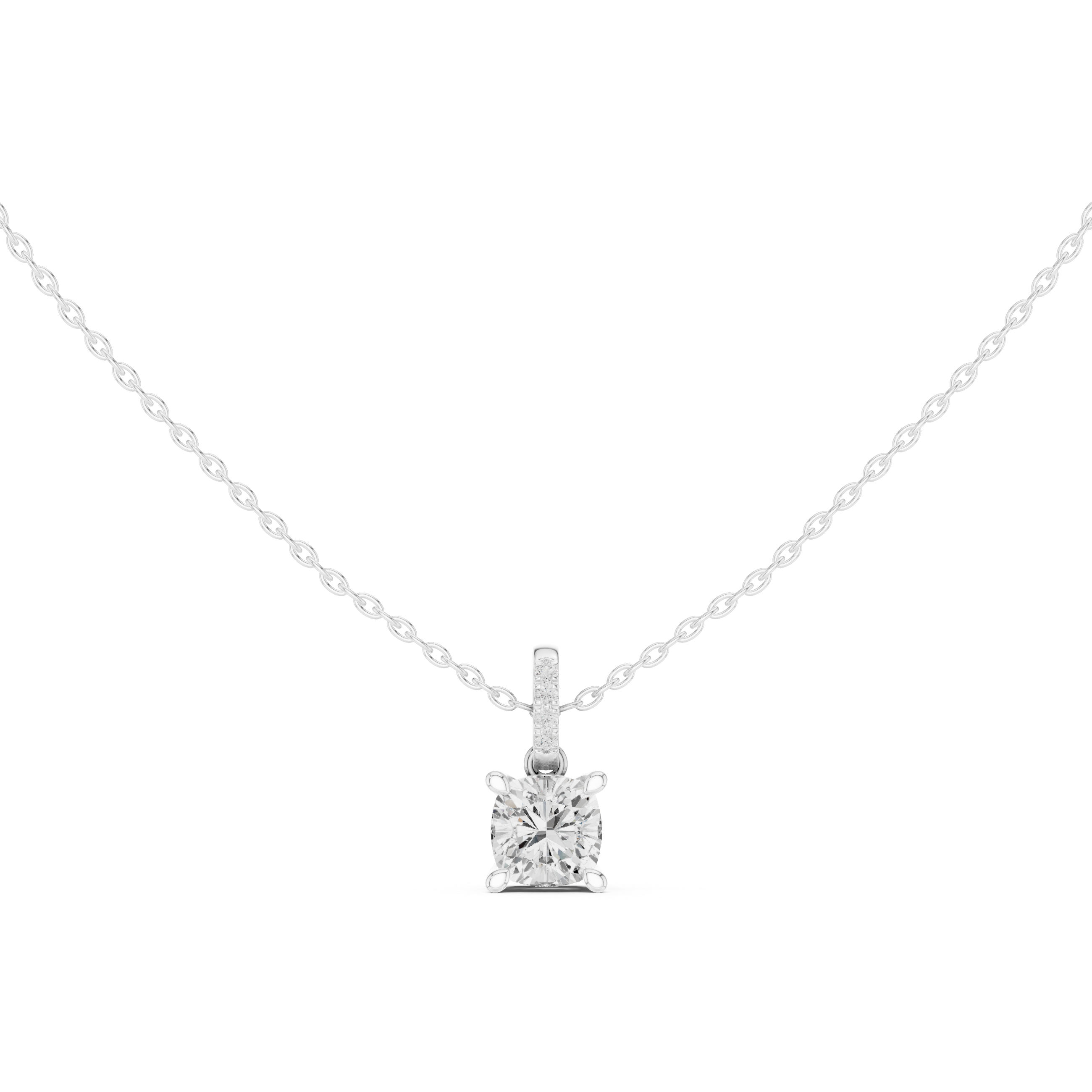 Captivating 1.5 ct Cushion Diamond Lab Grown Diamond Pendant