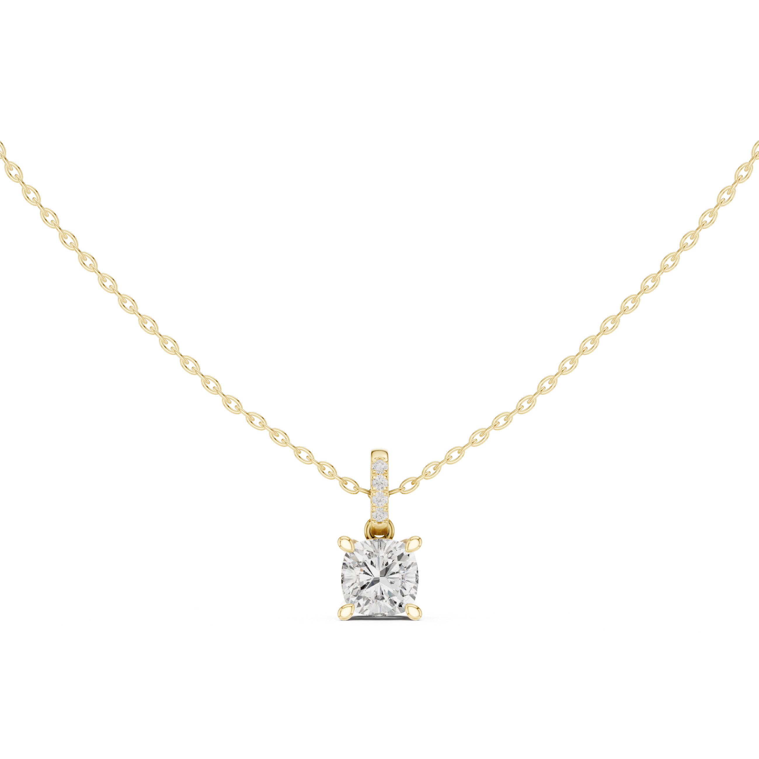 Captivating 1.5 ct Cushion Diamond Lab Grown Diamond Pendant